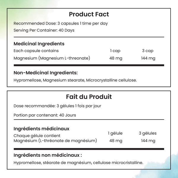 Live 5AM Magnesium L-Threonate 144mg made in Canada