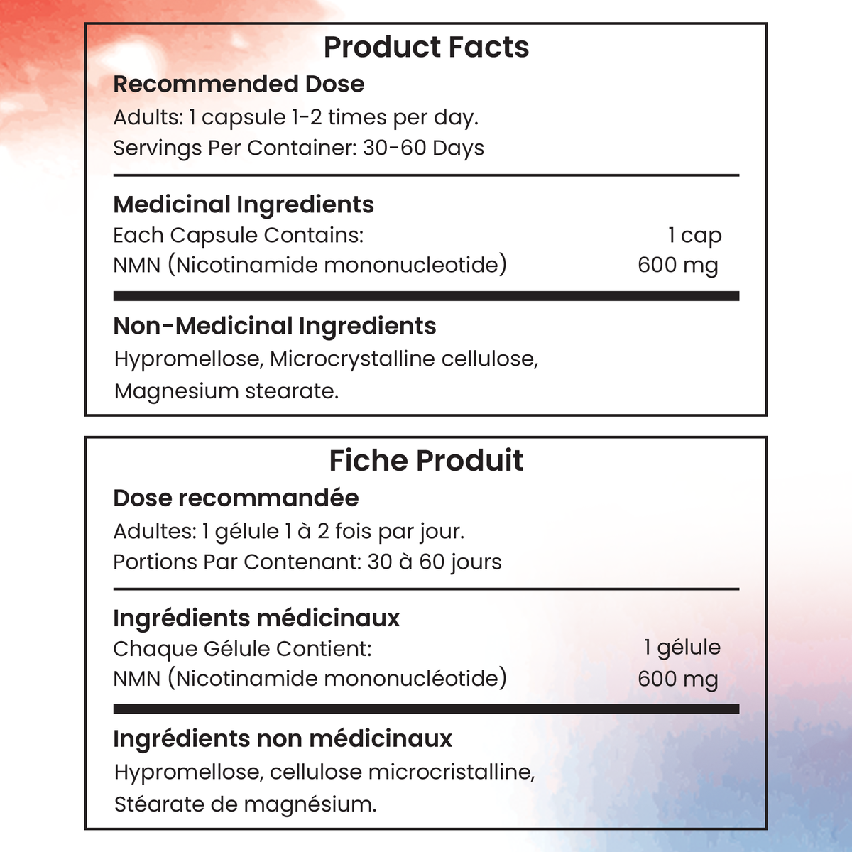 Live 5AM NMN 600mg bottle with capsules