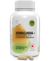 Live 5AM Ashwagandha+ supplement bottle, front label