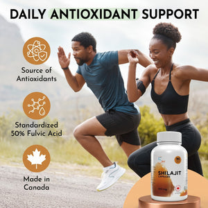 Live 5AM Shilajit 500mg high-purity vegan capsules